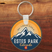エステパークコロラドマウンテンズレトロサンセットスキー キーホルダー (正面)