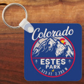 エステパークコロラドマウンテンズレトロサンセットスキー キーホルダー (正面)
