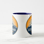エステパークコロラドマウンテンズレトロサンセットスキー ツートーンマグカップ (中央)