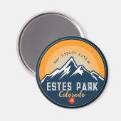 エステパークコロラドマウンテンズレトロサンセットスキー マグネット (正面/裏面)