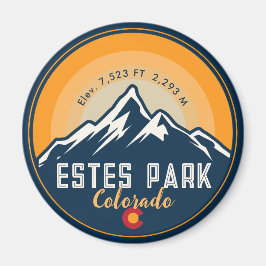 エステパークコロラドマウンテンズレトロサンセットスキー マグネット