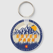 エステパークコロラド州旗マウンテンズハイキング キーホルダー (正面)