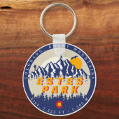 エステパークコロラド州旗マウンテンズハイキング キーホルダー (正面)