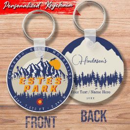 エステパークコロラド州旗マウンテンズハイキング キーホルダー