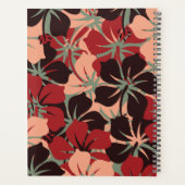 エステパーソナライズされたティックレッド&ブラックフローラルパターン プランナー手帳 (裏面)