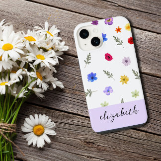 エステパーソナライズされたティックワイルドフラワーフォンケース iPhone 14ケース