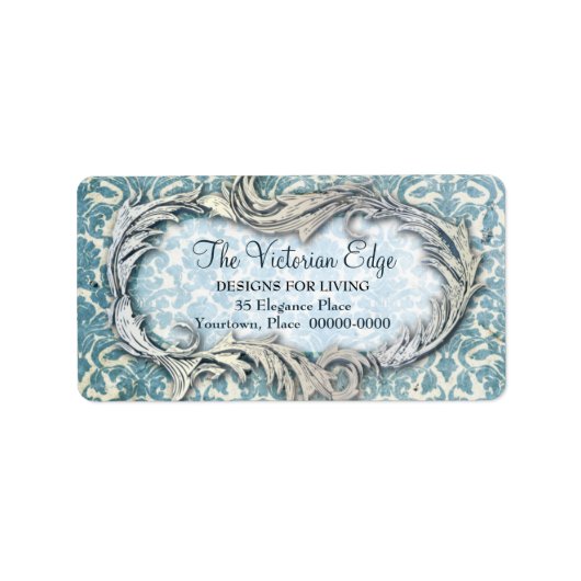 エステビクトリアンティックダマスク住所 シール (正面)