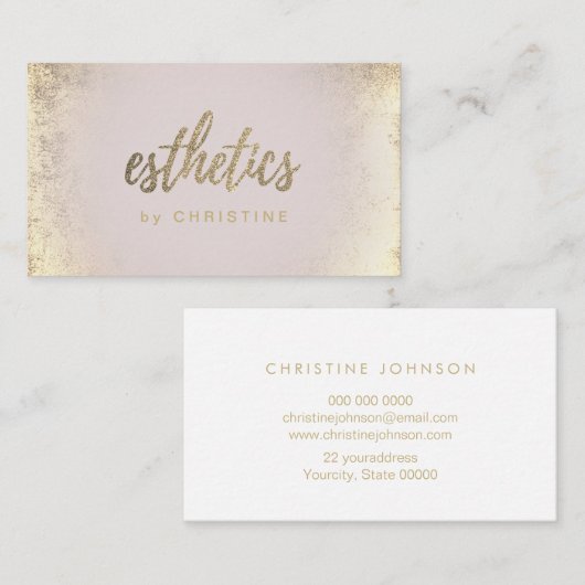 エステフェイクグリッター 名刺 (正面/裏面)