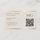 エステミニマルティックモノグラムサンドベージュプロフェッショナル 名刺 (裏面)