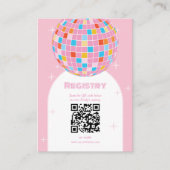 エステモダンティックディスコGlamブライダルシャワーレジストリ エンクロージャーカード (正面)