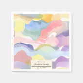 エステモダンティックパステル春退職パーティー スタンダードカクテルナプキン (正面)