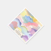エステモダンティックパステル春退職パーティー スタンダードカクテルナプキン (角)
