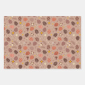 エステモダンティックブラウン卵イースターラッピング紙 ラッピングペーパーシート (正面3)