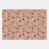 エステモダンティックブラウン卵イースターラッピング紙 ラッピングペーパーシート (正面2)