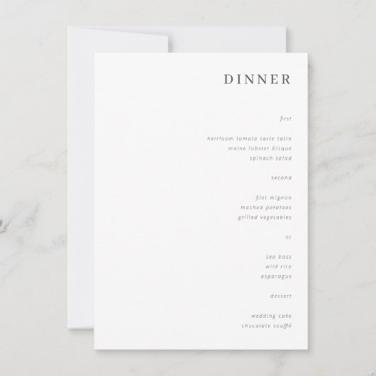 エステモダンミニマルィティのディ結婚ナーカード 招待状 (正面)