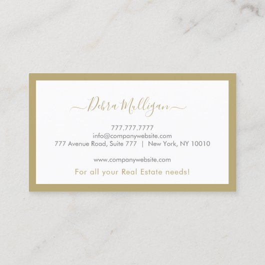 エステモダンート実在・モノグラム・ビジネス・カード 名刺 (裏面)