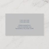 エステモダン実在ート不動産仲介業者ダスティブルー&シルバー 名刺 (裏面)