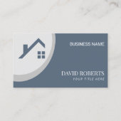 エステモダン実在ート不動産仲介業者ダスティブルー&シルバー 名刺 (正面)