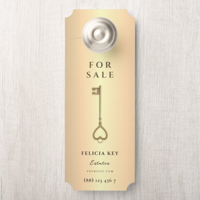 エステモダン実在ート担当者QRフロントドアハンガー ドアノブサイン (ノブ)