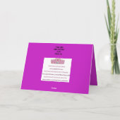 エステルの仮面 ハート クラウン カード プリム（Purim）祭り (裏面)