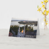 エステルゴムハンガリー空白のカード カード (黄色い花)