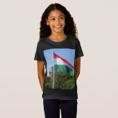 エステルゴム大聖堂とハンガリーの国旗 Tシャツ (正面フル)