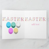 エステル染色卵、様々な色 カード (内部)