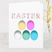 エステル染色卵、様々な色 カード (黄色い花)