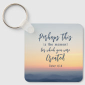エステル記4:14  この時こそ、あなたが創造された時なのかもしれない 聖書の箇所 キーホルダー (正面)