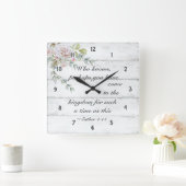 エステル4時14分…来この時期は王国へ。 スクエア壁時計 (ホーム)