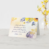 エステル4:14来そのような時のために王国に カード (黄色い花)