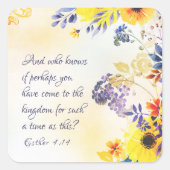 エステル4:14来そのような時のために王国に スクエアシール (正面)