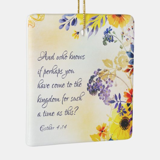 エステル4:14来そのような時のために王国に セラミックオーナメント (右)