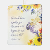 エステル4:14来そのような時のために王国に セラミックオーナメント (左)