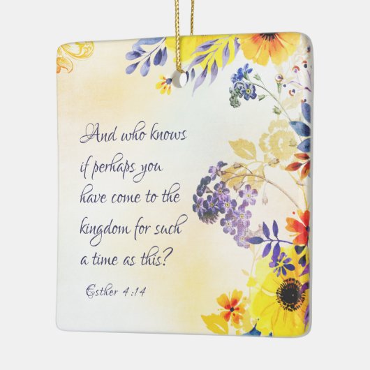 エステル4:14来そのような時のために王国に セラミックオーナメント (左)