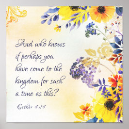 エステル4:14来そのような時のために王国に ポスター