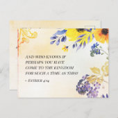 エステル4:14来そのような時のために王国に ポストカード (正面/裏面)