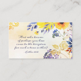 エステル4:14来そのような時のために王国に 名刺