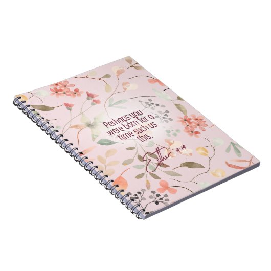 エステル4:14 キリスト教聖書の詩篇アート ノートブック (右側)