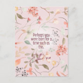 エステル4:14 キリスト教聖書の詩篇アート ポストカード (正面)