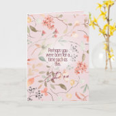 エステル 4:14 クリスチャン聖書の詩の芸術 カード (黄色い花)