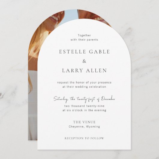 エステレエレガントウェディング 招待状 (正面/裏面)