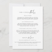 エステレミニマル結婚式招待状&詳細 招待状 (裏面)