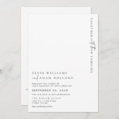 エステレミニマル結婚式招待状&詳細 招待状 (正面/裏面)