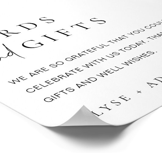 エステレモダンカーミニマルド&ギフトサイン ポスター (角)