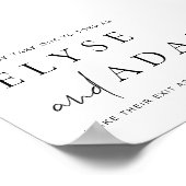 エステレモダンペタルミニマルトスサイン ポスター (角)