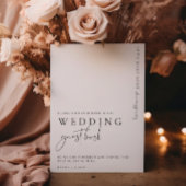 エステレモダンミニマルの結婚ゲストブックサイン ポスター