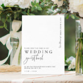 エステレモダンミニマルの結婚ゲストブックサイン ポスター