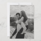 エステレモダンミニマル結婚式の日付を保存 招待状 (裏面)