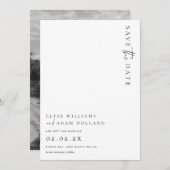 エステレモダンミニマル結婚式の日付を保存 招待状 (正面/裏面)